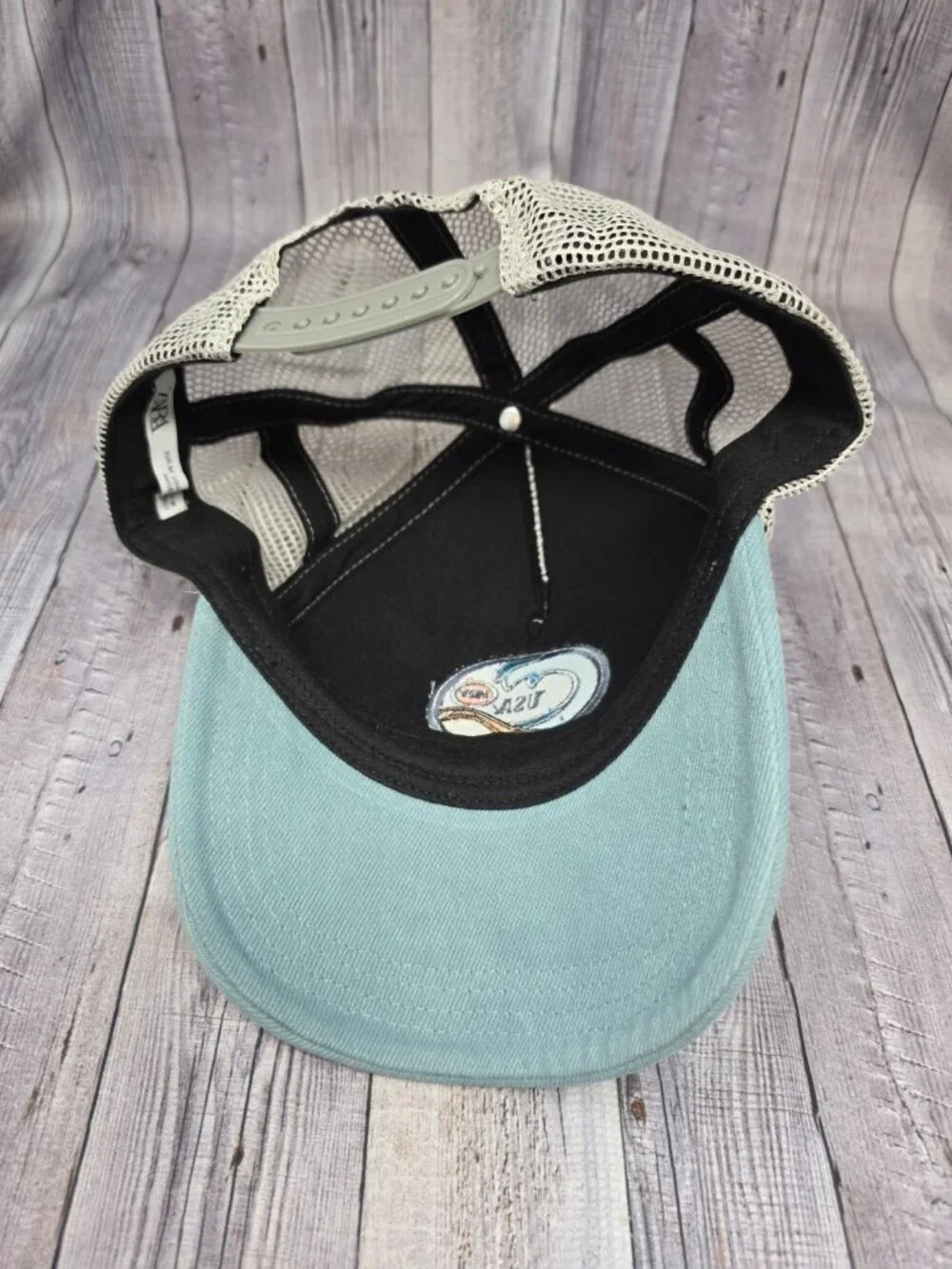 West Coast USA 1995 Trucker Hat Blue Waves Surf California Adjustable Cap Unisex